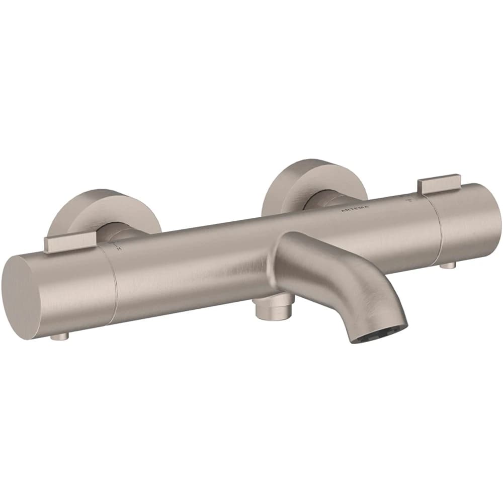 Artema Base Round Fırçalı Nikel Termostatik Banyo Bataryası - A4730034