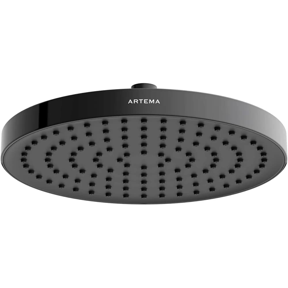 Artema Core Round 25 Cm 1 Fonksiyonlu Parlak Siyah Duş Başlığı - A4591239