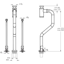 Artema Fırçalanmış Nikel Monoblok Lavabo Sifon Seti - A4515734 görsel 2
