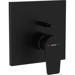 Artema Flow Square Mat Siyah Ankastre Mekanik Banyo Bataryası - A4323836 görsel 1