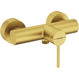 Artema Minimax Round Fırçalı Altın Duş Bataryası - A4352925 görsel 1