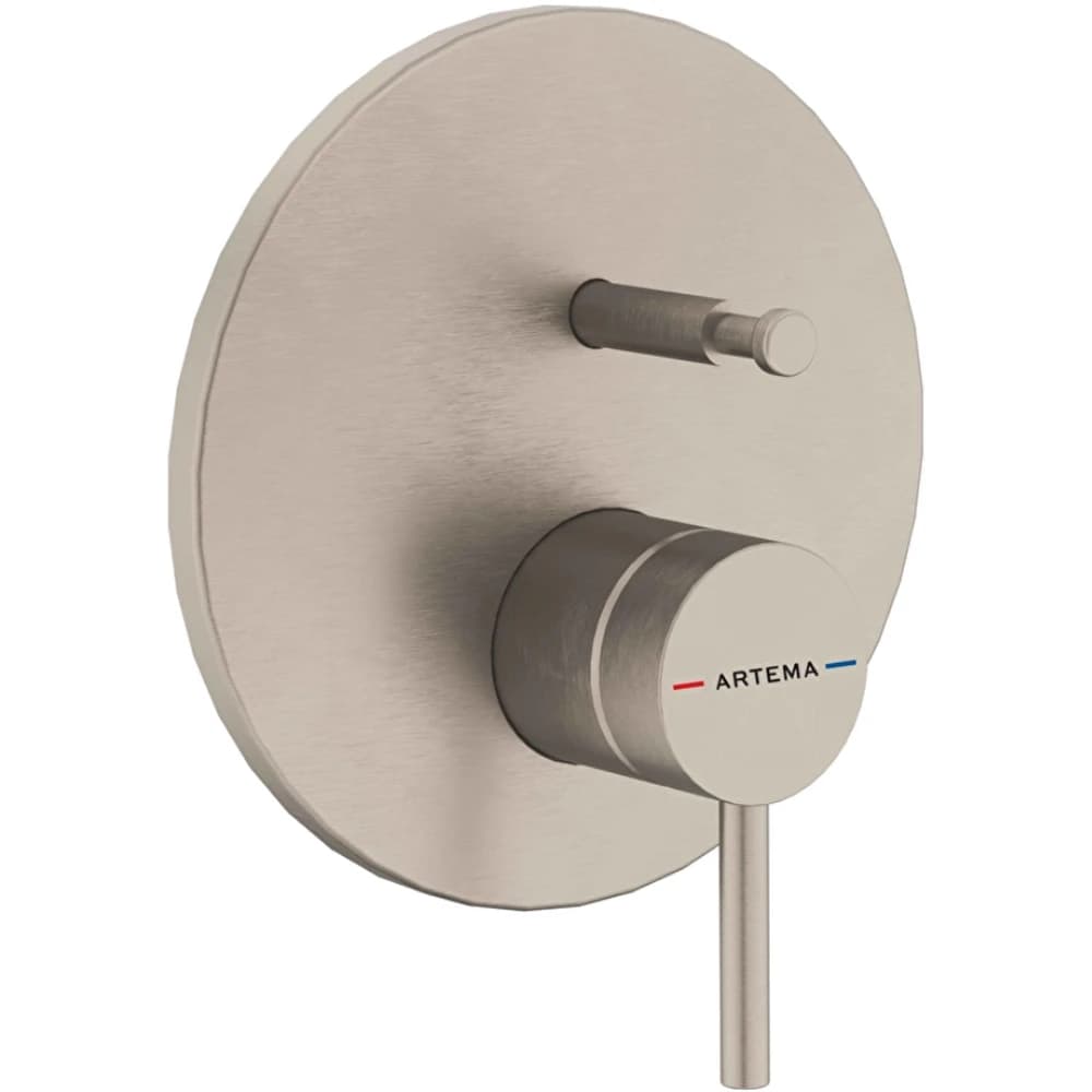 Artema Minimax Round Fırçalı Nikel Ankastre Banyo Bataryası - A4362034