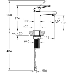 Artema Minimax Square Fırçalı Bakır Lavabo Bataryası - A4372024 görsel 2