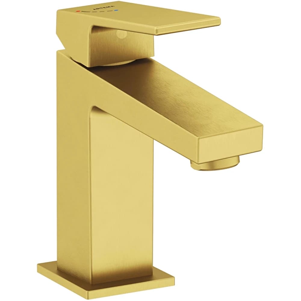 Artema Minimax Square Fırçalı Altın Lavabo Bataryası - A4372025