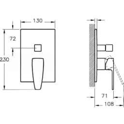 Artema Q-Line Ankastre Banyo Bataryası - A4054599 görsel 2