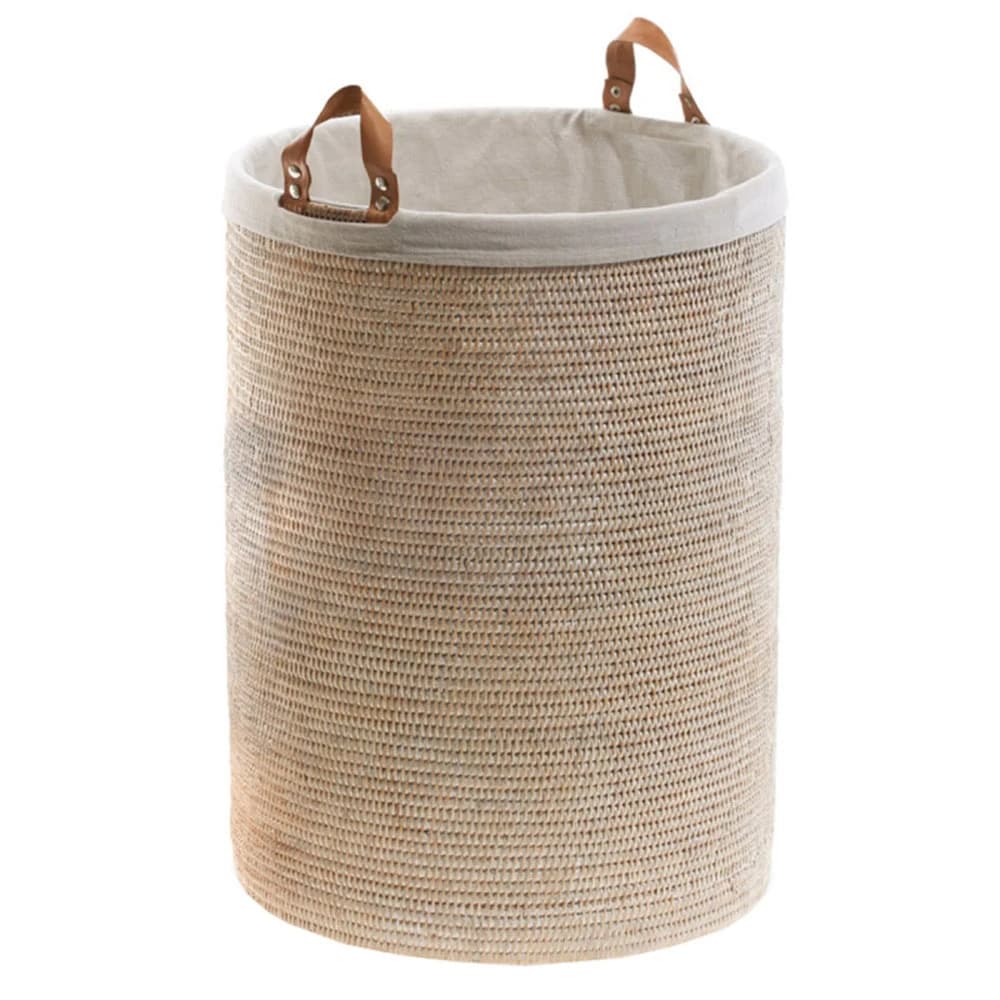 Decor Walther Basket Beyaz Tekerlekli Açık Çamaşır Sepeti