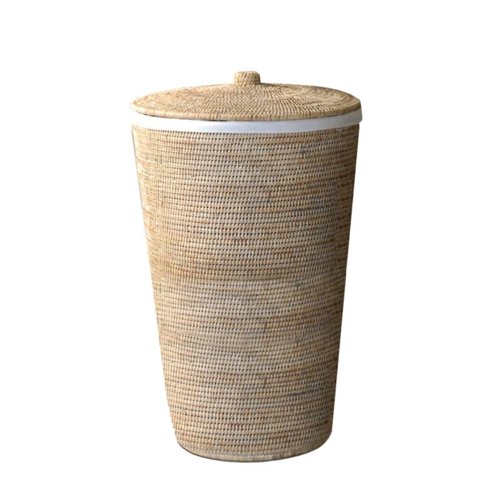 Decor Walther Basket Beyaz Kapaklı Oval Çamaşır Sepeti