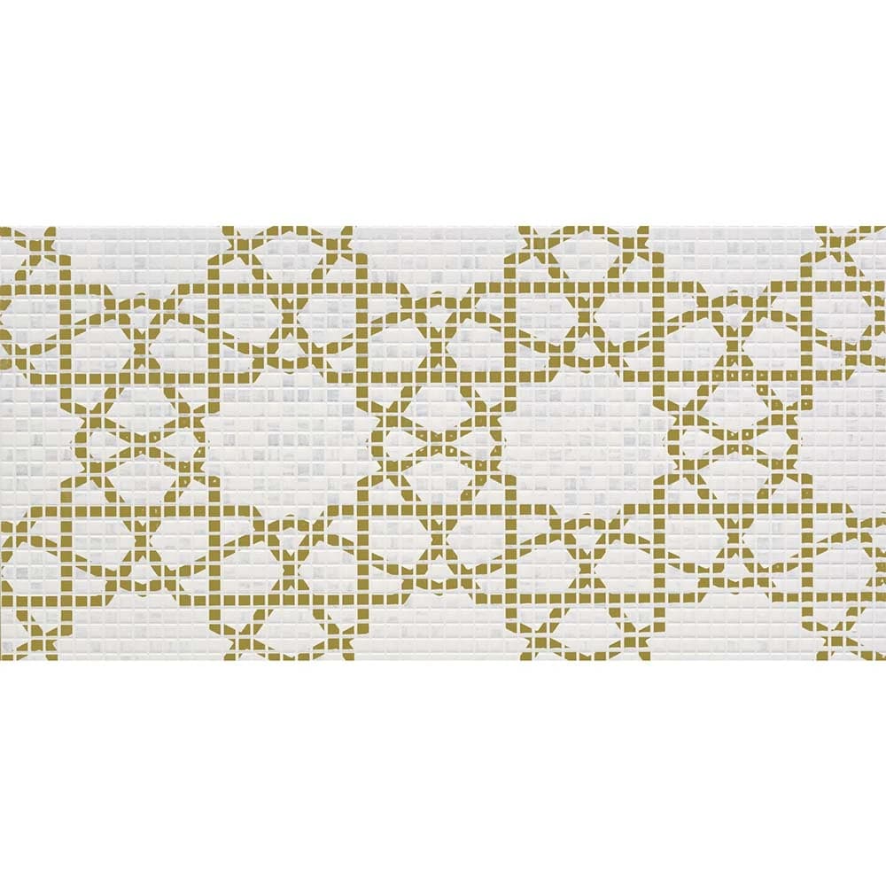 Çanakkale Seramik Dek-6620 Sema Full Dekor Altın Beyaz 30x60