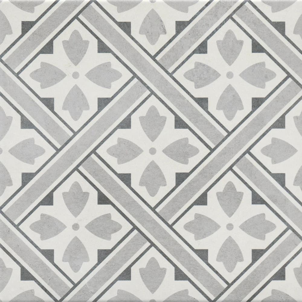 Çanakkale Seramik Gs-D4875 Ornament Geo Gri 33x33