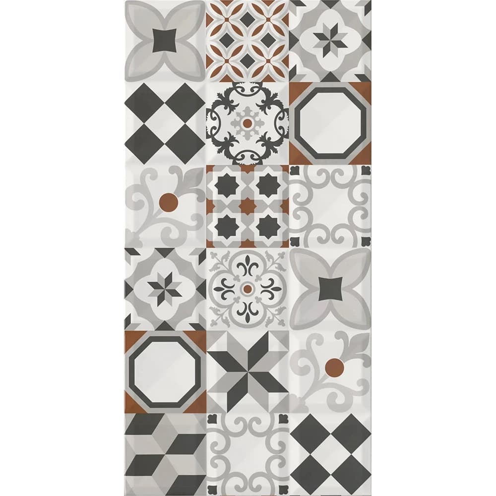 Çanakkale Seramik Rp-8391 Aria Siyah Kırmızı Klasik 30X60