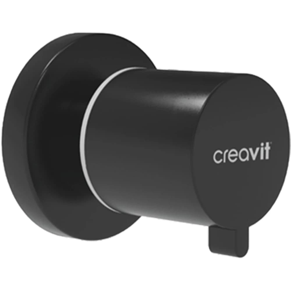 Creavit 1/2-1/2 Mat Siyah Ara Kesme Valfi