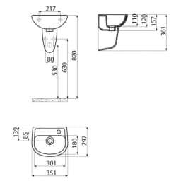 Creavit 29x35 Cm Oval Lavabo görsel 3