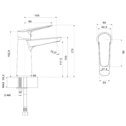 Creavit Bevel Lavabo Bataryası görsel 2