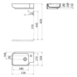 Creavit Elmas 53 Cm Lavabo görsel 3