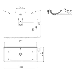 Creavit İdeal 100 Cm Etajerli Lavabo görsel 3