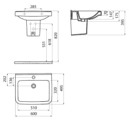 Creavit Lara 60 Cm Lavabo görsel 3