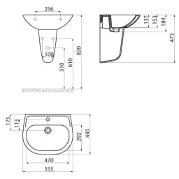 Creavit Sedef 55 Cm Lavabo görsel 3