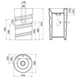 Creavit Spiral Monoblok Lavabo görsel 2