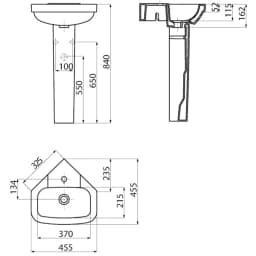 Creavit Vitroya 45 Cm Lavabo görsel 2