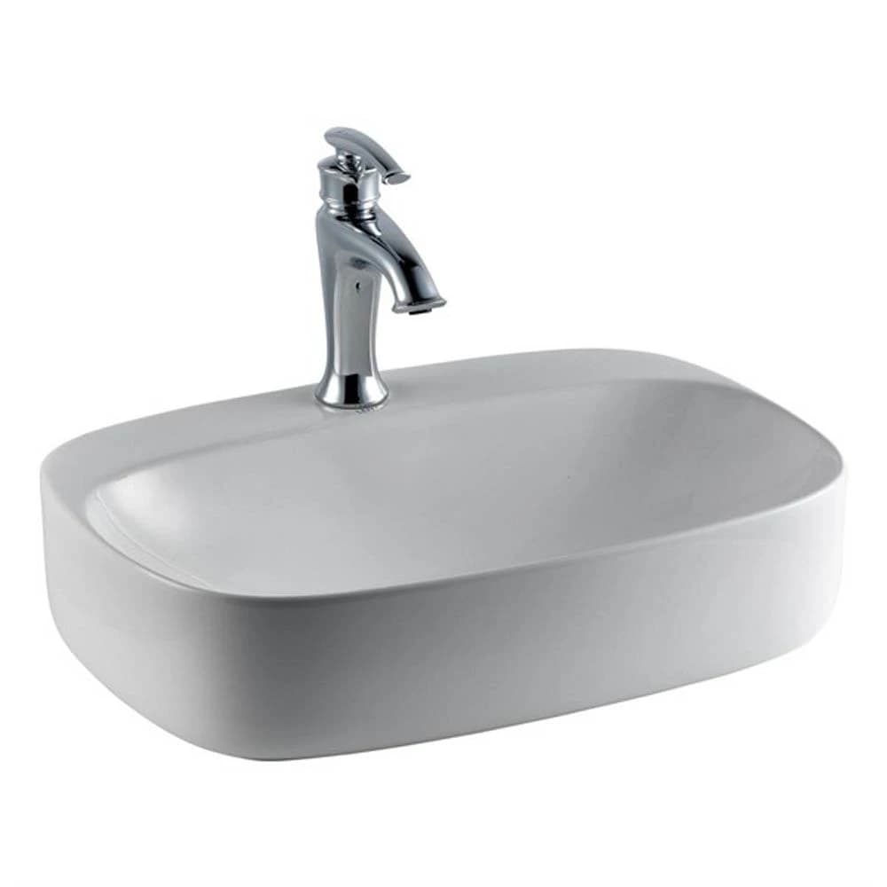 Lena E-2102 Beyaz Tezgah Üstü Lavabo