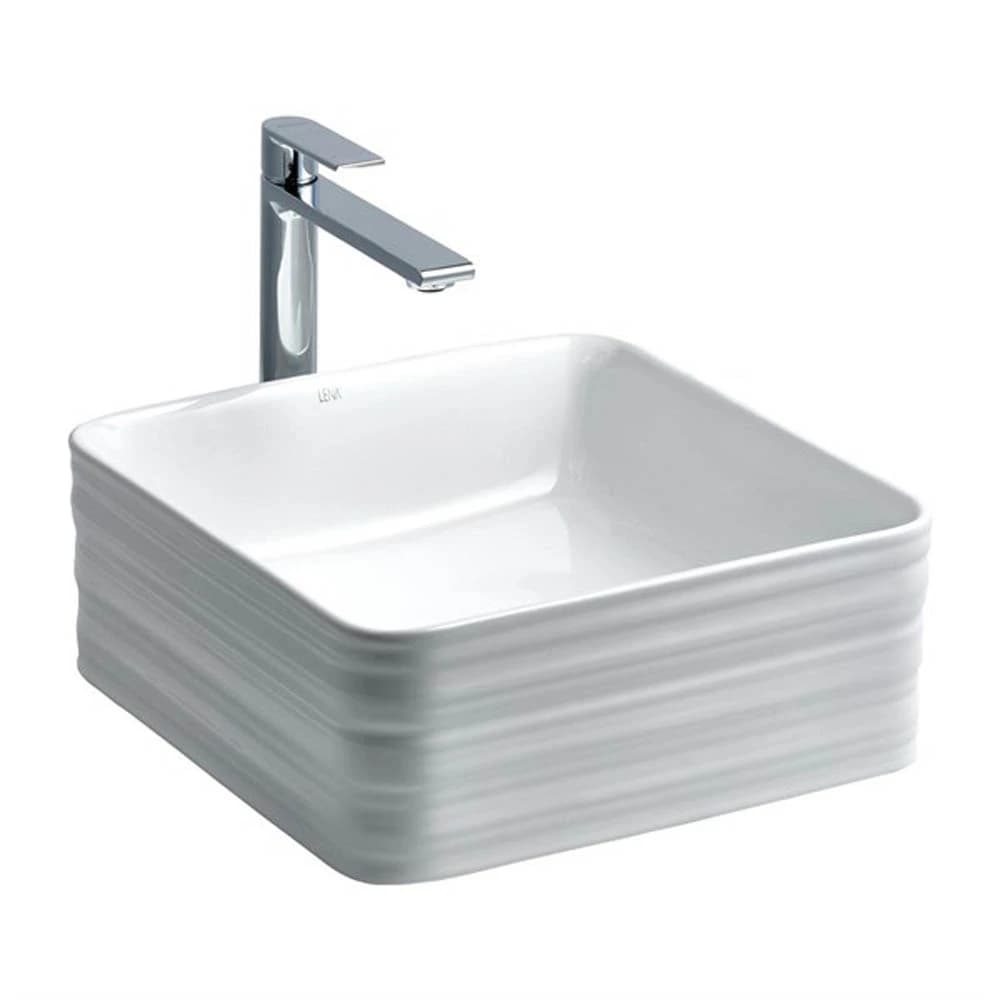 Lena E-2105 Beyaz Tezgah Üstü Lavabo