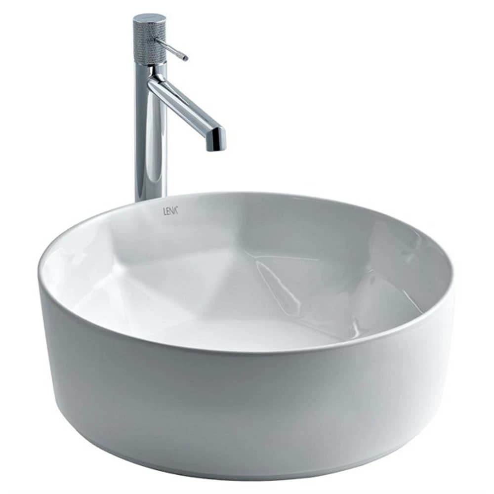 Lena E-2112 Beyaz Tezgah Üstü Lavabo