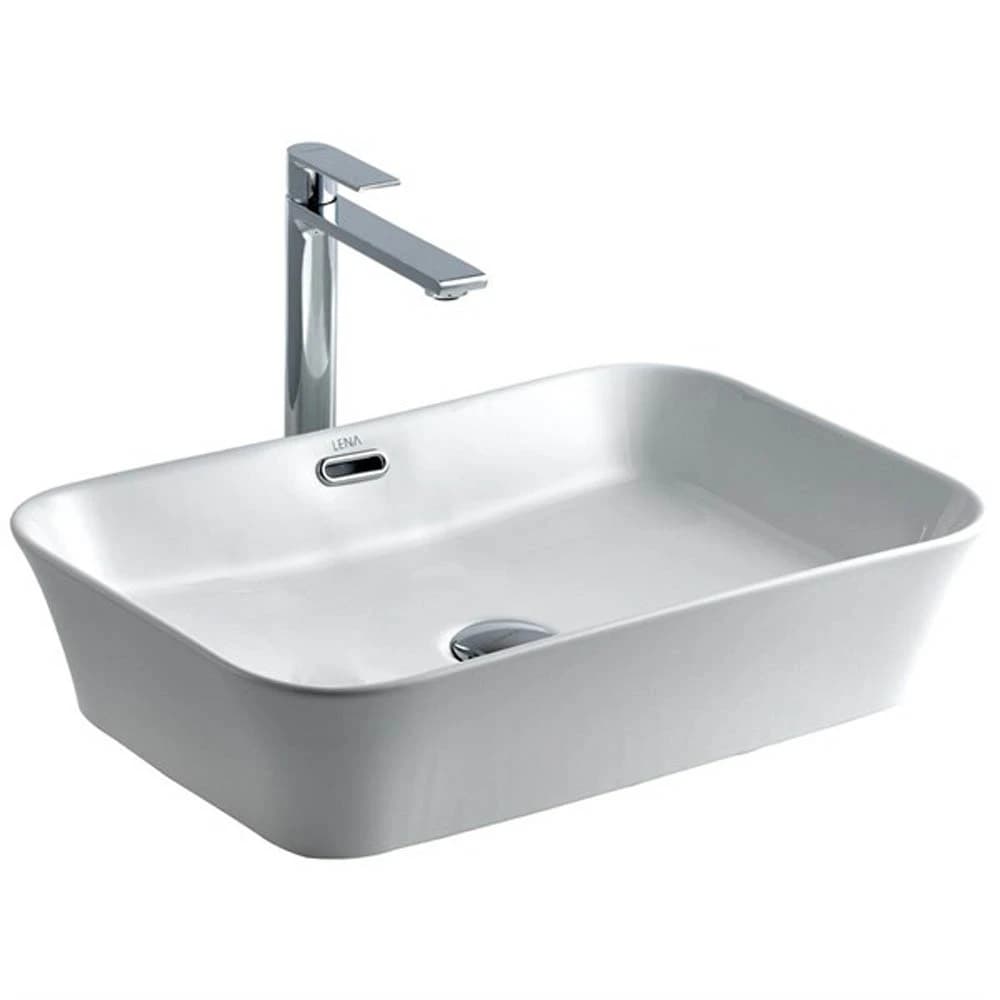 Lena E-4160 Beyaz Tezgah Üstü Lavabo