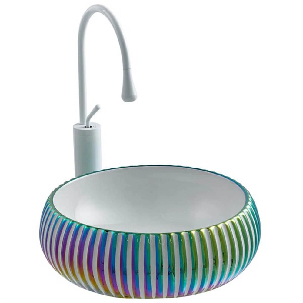 Lena E-4161M Karışık Renk Tezgah Üstü Lavabo
