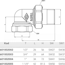 Eca 1 Köşe Rakor - 601002004 görsel 2