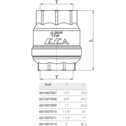 Eca 1/2 Yaylı Çekvalf - 601007007 görsel 2
