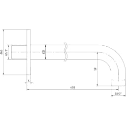 Eca 400 Mm Yuvarlak Duvardan Mat Antrasit Duş Başlığı Borusu - 102126247C5 görsel 2