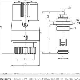 Eca 44 Mm 1/2 Termostatik Kompakt Radyatör Valfi - 602120796 görsel 2