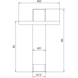 Eca 80 Mm Yuvarlak Tavandan Altın Duş Başlığı Borusu - 102126601A1 görsel 2