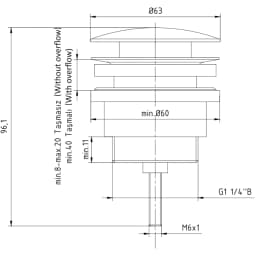 Eca Mat Antrasit Lavabo Sifonu - 402129031C5 görsel 2
