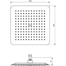 Eca Life 30 Cm Mat Siyah Duş Başlığı - 102145777C1 görsel 2
