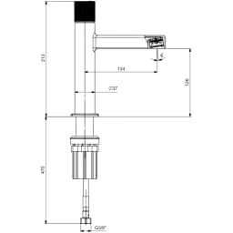 Eca Life Mat Siyah Lavabo Bataryası - 102188781C1 görsel 2