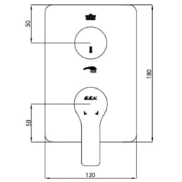 Eca Luna 2 Yollu Ankastre Banyo-Duş Bataryası - 102167236-KDE görsel 2