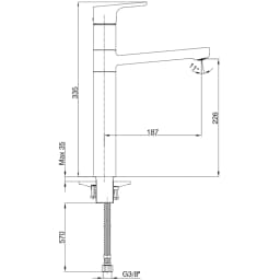 Eca Luna Altın Yüksek Lavabo Bataryası - 102108949A1 görsel 2