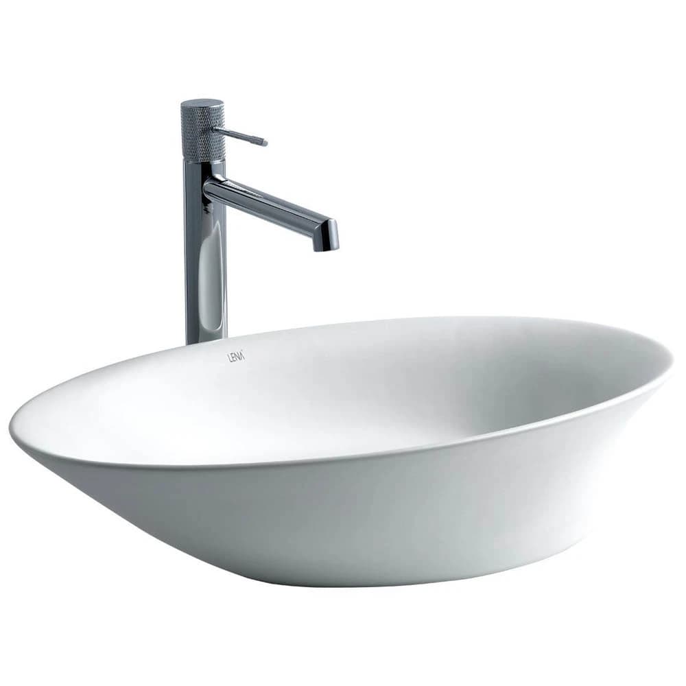 Lena EH-4610MB Mat Beyaz Tezgah Üstü Lavabo