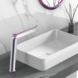 Fontana FA-5021P Krom-Mor Yüksek Lavabo Bataryası görsel 2