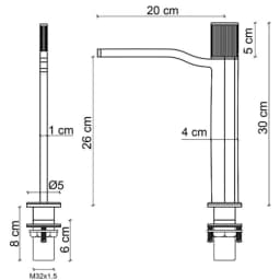 Fontana FA-7021 Yüksek Lavabo Bataryası görsel 2