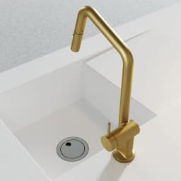 Fontana FJ-K0412 Mat Fırçalanmış Altın Mutfak Bataryası görsel 3