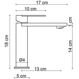 Fontana FJ-SS1011 Mat Krom Lavabo Bataryası görsel 2