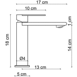 Fontana FJ-SS1017 Mat Füme Lavabo Bataryası görsel 2