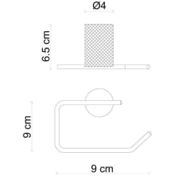 Fontana FN-70103 Krom-Siyah Tuvalet Kağıtlığı görsel 3