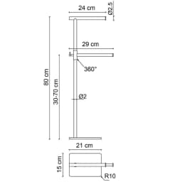 Fontana FN-HL100A Mat Altın Yerden Havluluk görsel 2