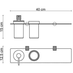 Fontana FY-90110 Mat Siyah-Mat Krom Sıvı Sabunluk-Diş Fırçalık Aksesuar Seti görsel 2