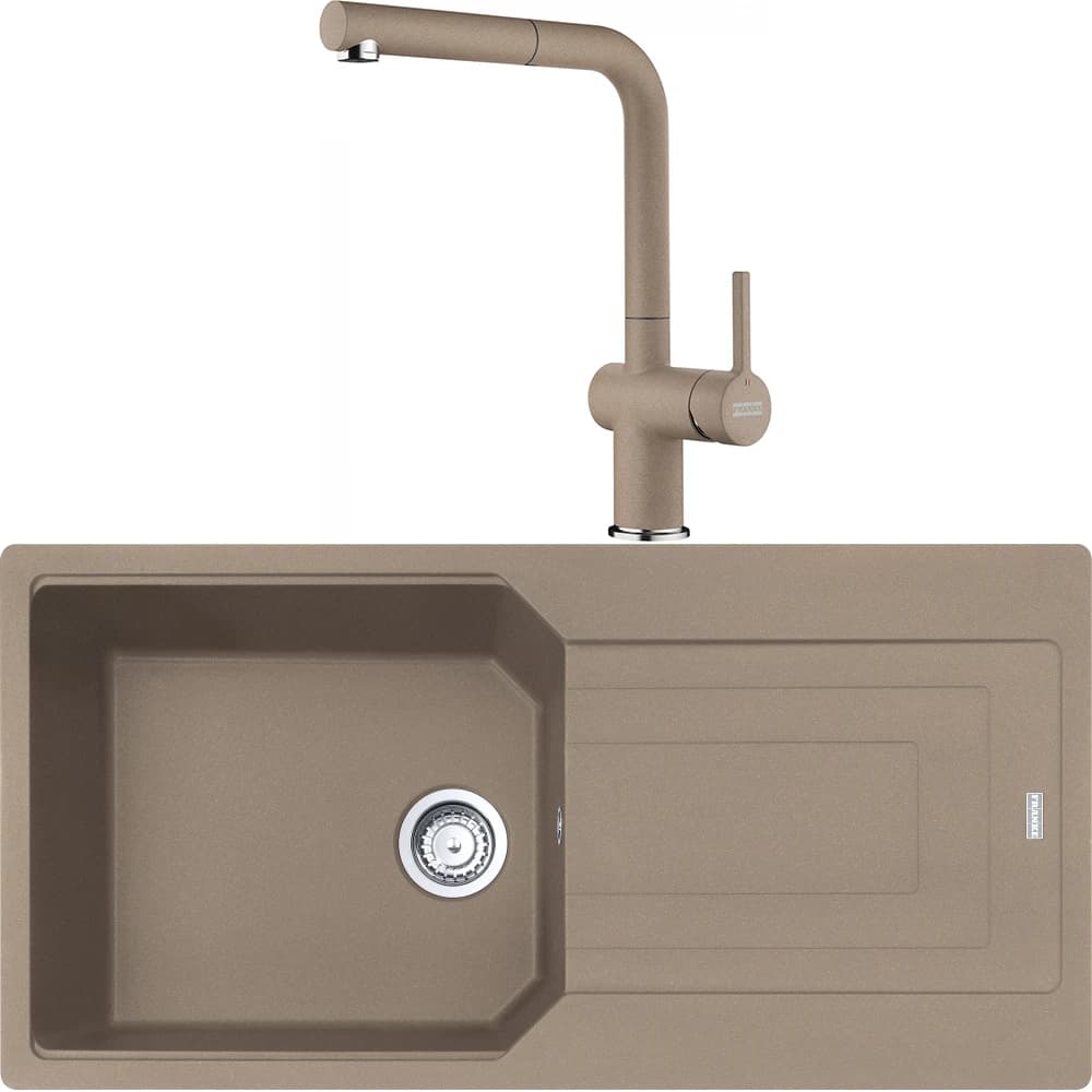 Franke Urban Ubg 611-100 Granit Eviye + Active Plus Doccia 2.0 Armatür (Oyster)