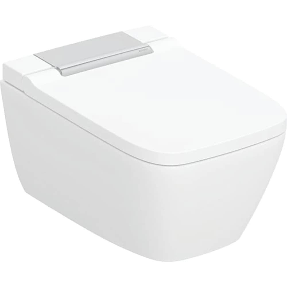Geberit AquaClean Sela Square Beyaz-Parlak Krom Asma Klozet Seti 146.250.21.1
