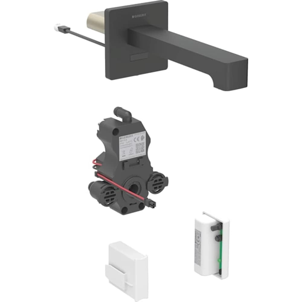 Geberit Brenta Mat Siyah Ankastre Fotoselli Lavabo Bataryası - 116.295.14.1